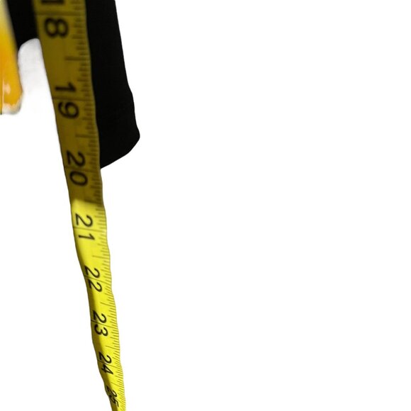 Susan Graver Black Multicolor Floral Long Sleeve A Line Midi Dress Medium - Picture 8 of 11